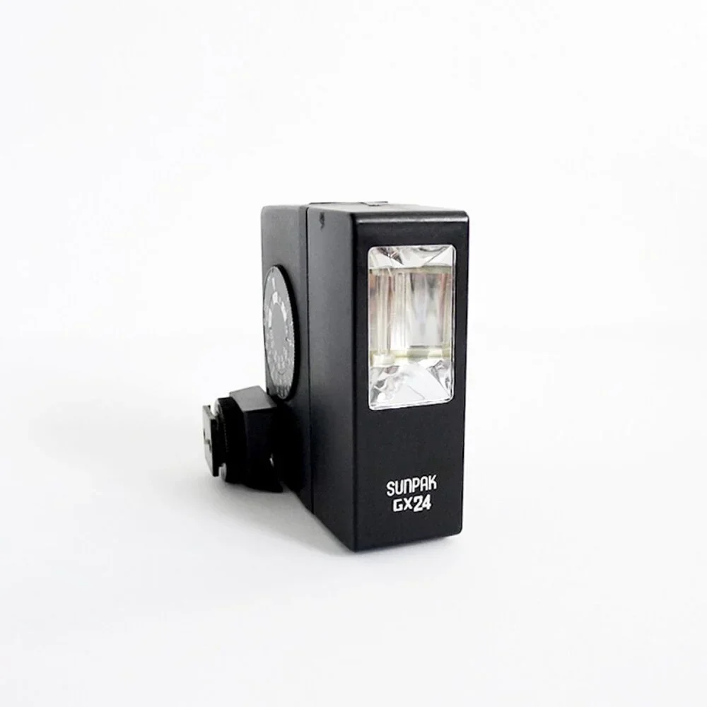 RETRO VINTAGE SUNPAK GX24 Hot Shoe Camera Flash FOR PARTS Made in Japan